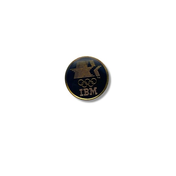Vintage IBM Olympics Pin LA 1984 Los Angeles Pinback LA84 Collectible - Picture 1 of 3